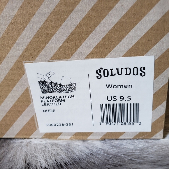 Soludos Minorca High Platform Sandals Nude 9.5 - Picture 8 of 9